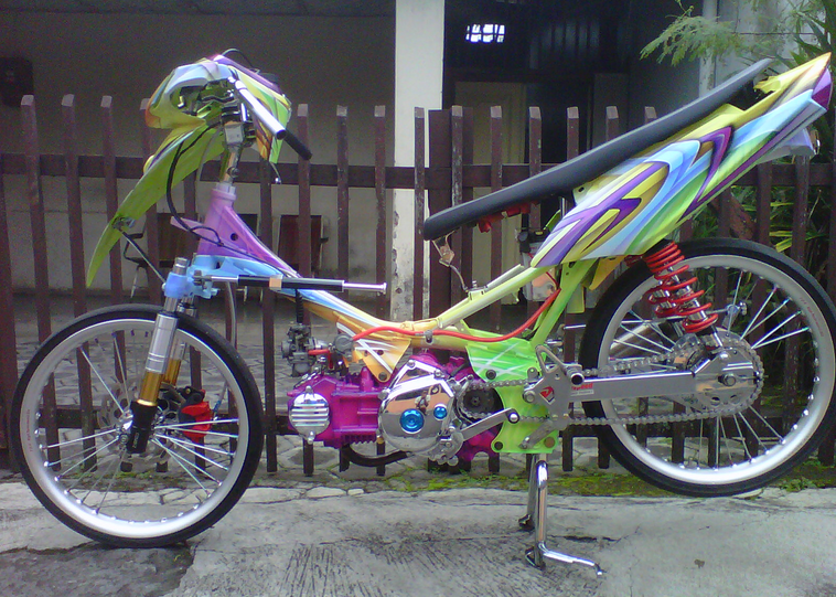 10 modifikasi motor drag keren dan kenceng