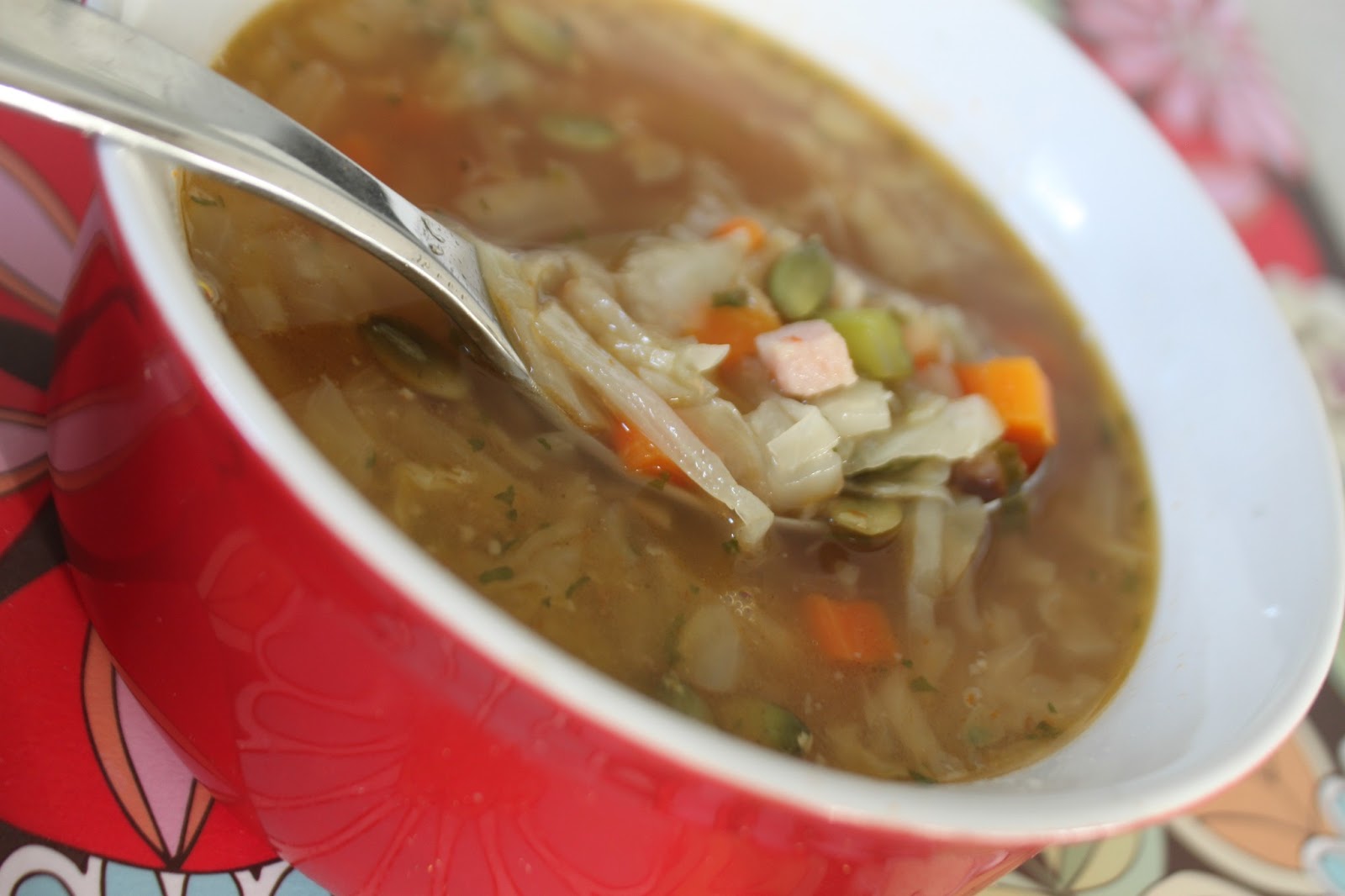 MamaEatsClean Healthy, Wheatfree, Lowcarb, Paleo Ham and Cabbage Soup