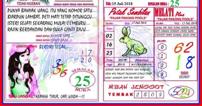 ᕘᕘ Syair hk fajar pakong 15 juli 2020  ྕ 