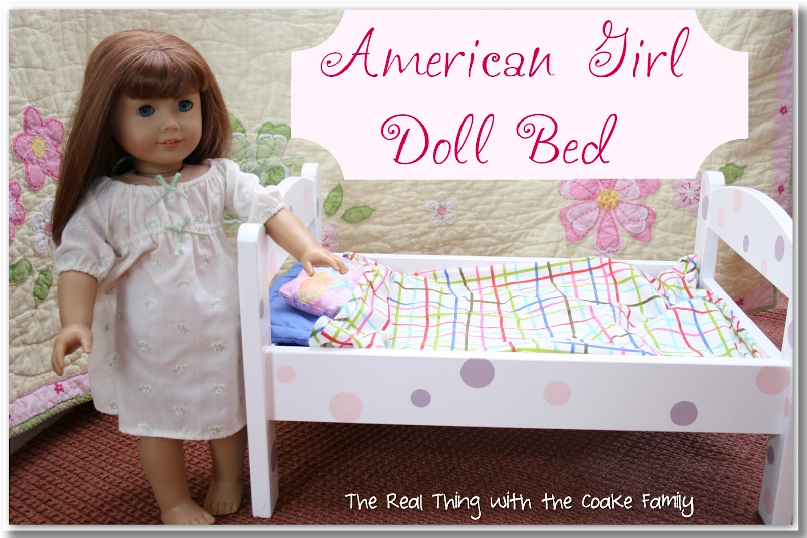 American Girl Doll Craft Make an Adorable Polka Dot Doll Bed