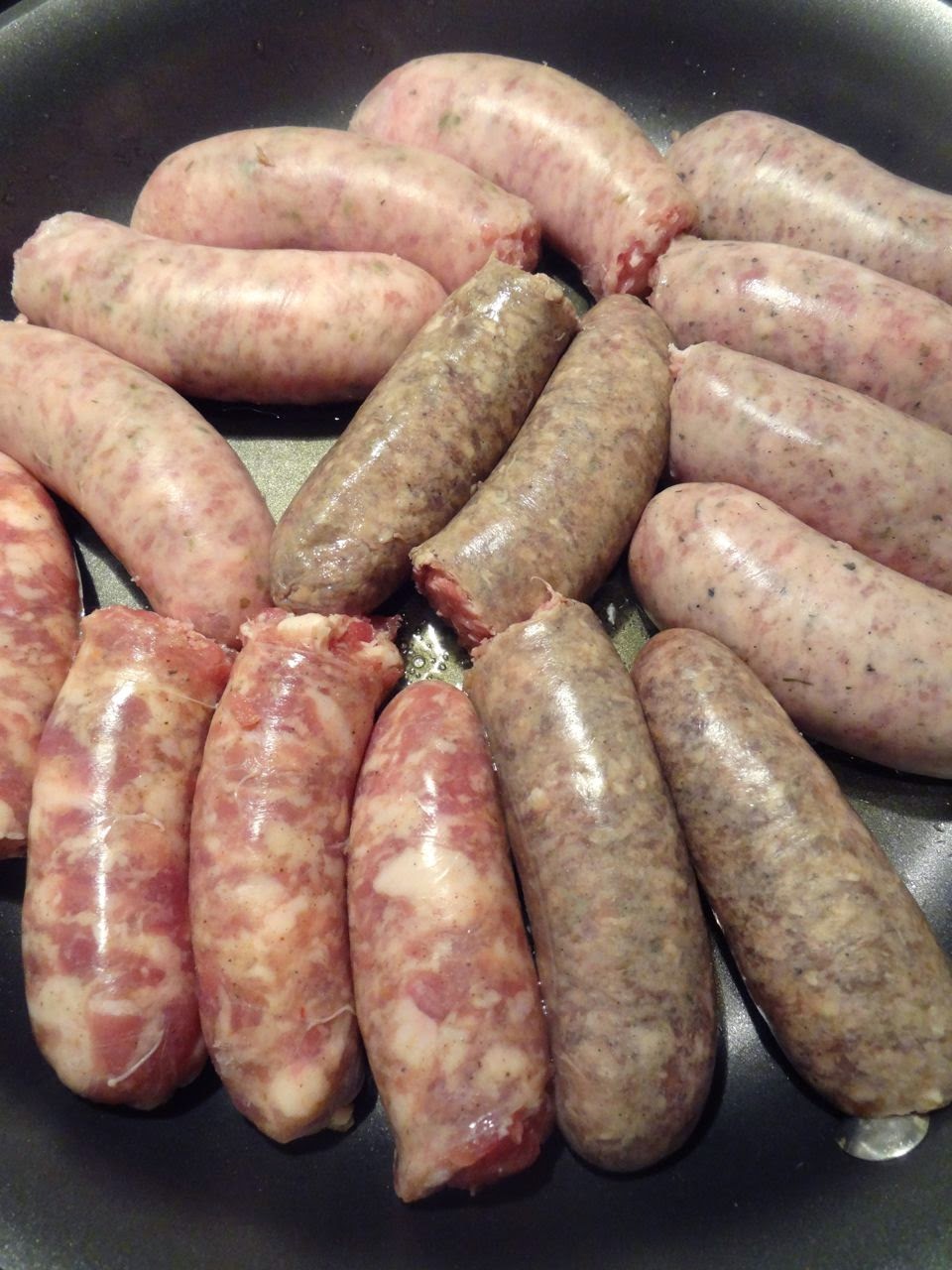 Scrumpdillyicious Braised Sausages with Fennel & Olives