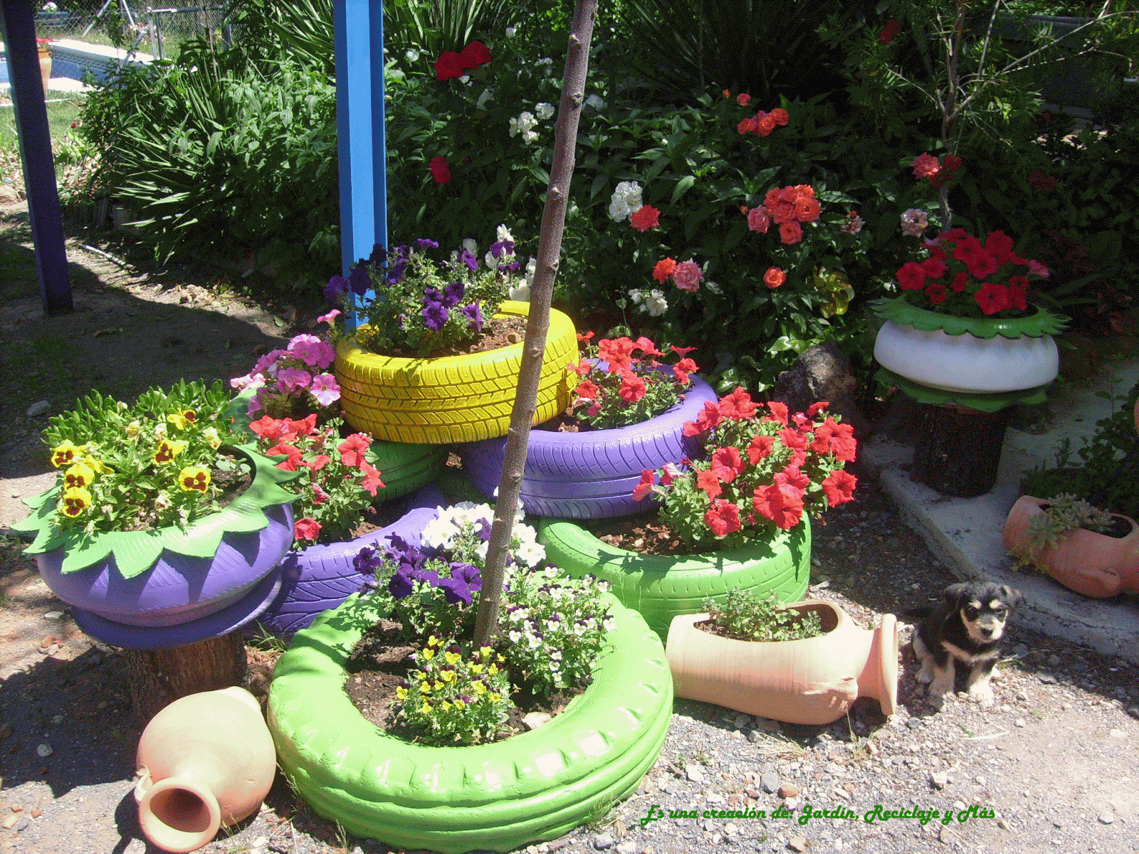 Jardín, Reciclaje y más: Jardinera de Ruedas.