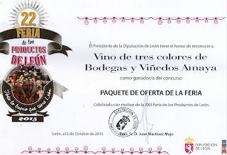 Premio Diputación de León por los vinos de colores.