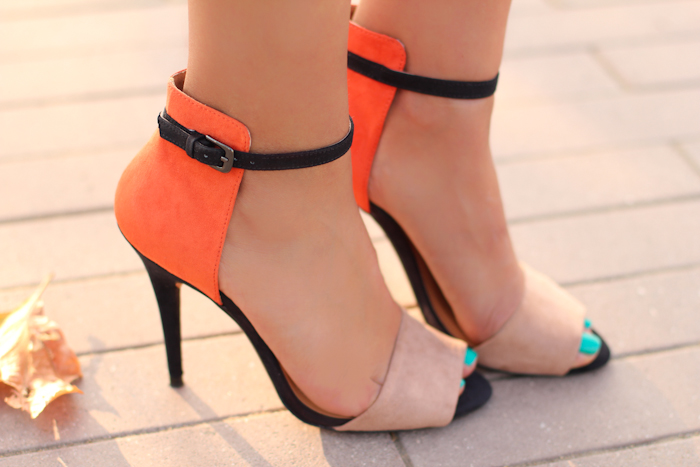 escarpins orange zara