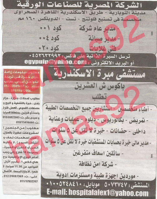 وظائف خالية فى جريدة الوسيط الاسكندرية السبت 08-06-2013 %D9%88+%D8%B3+%D8%B3+8