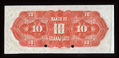 Mexico Banco Guanajato ten Pesos specimen banknote