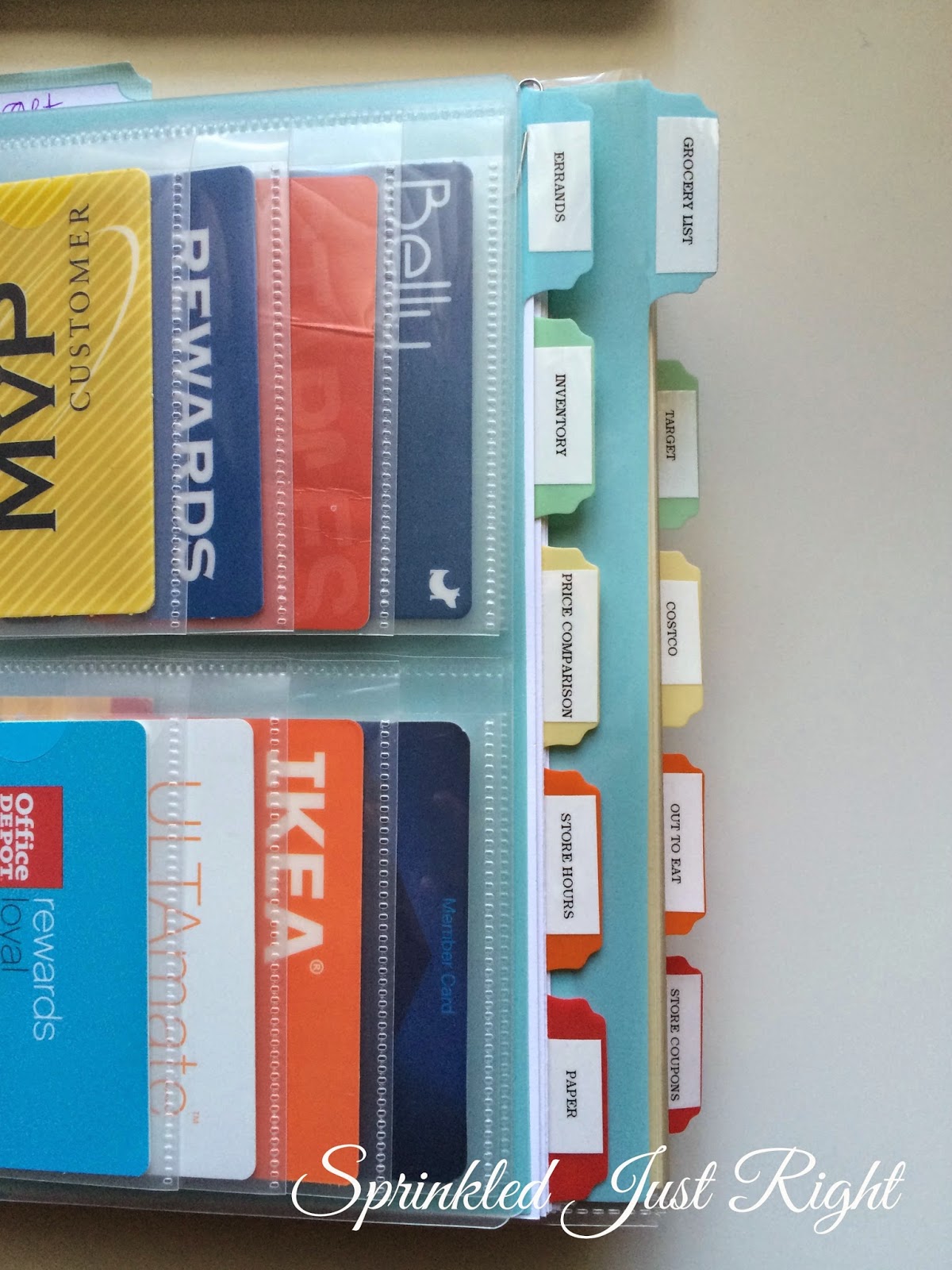 Sprinkled Just Right Notebook Dividers How To Use Them With Plastic