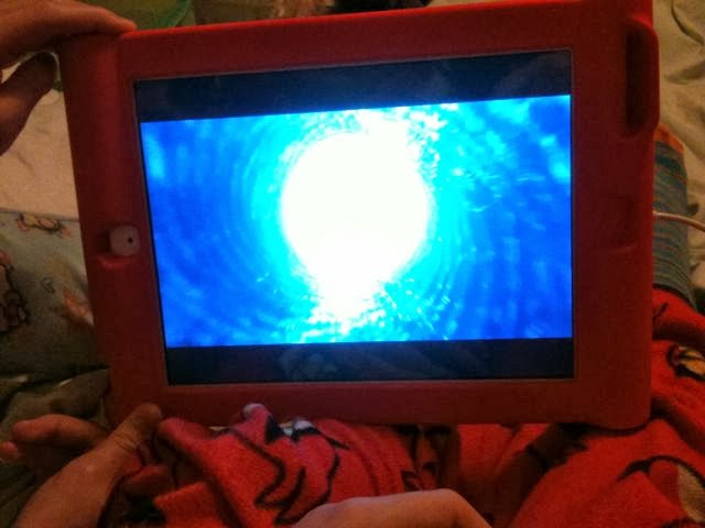 watching a movie on an iPad