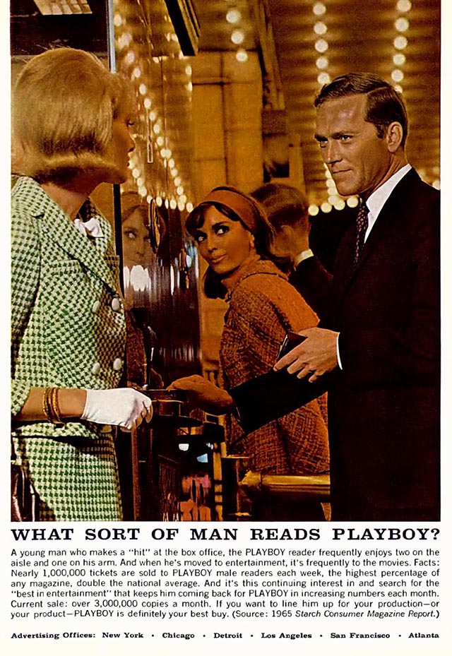 Vintage Advertisement Playboy Advertisement to Advertisers 1968 What Sort of Man Reads Playboy?