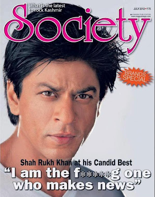 Shah Rukh Khan's Photo Shoot on the cover page of Society magazine July 2012