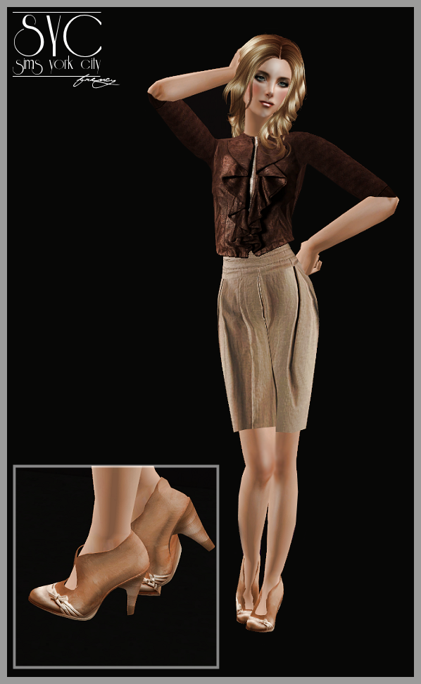  The Sims 2. Женская одежда: повседневная. Часть 3. - Страница 28 09-+Brown+Outfit+1