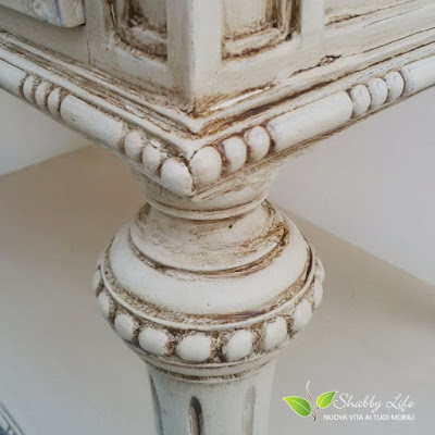 patinatura gamba dettaglio