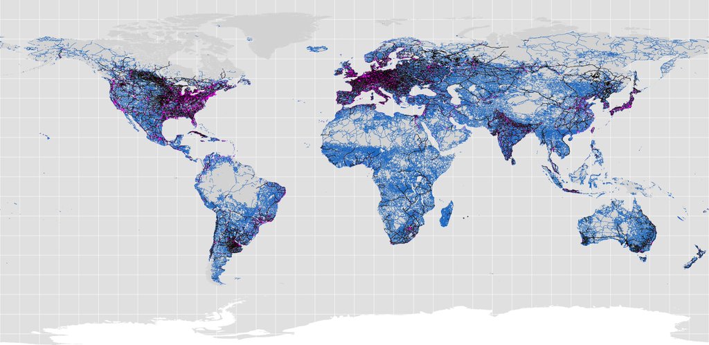 Дороги на карте мира