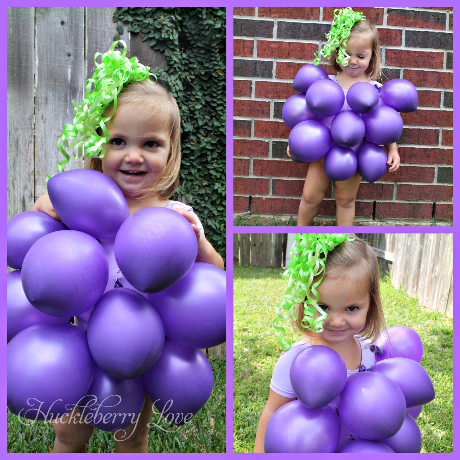 Huckleberry Love Last Minute Halloween Costume {Grapes}