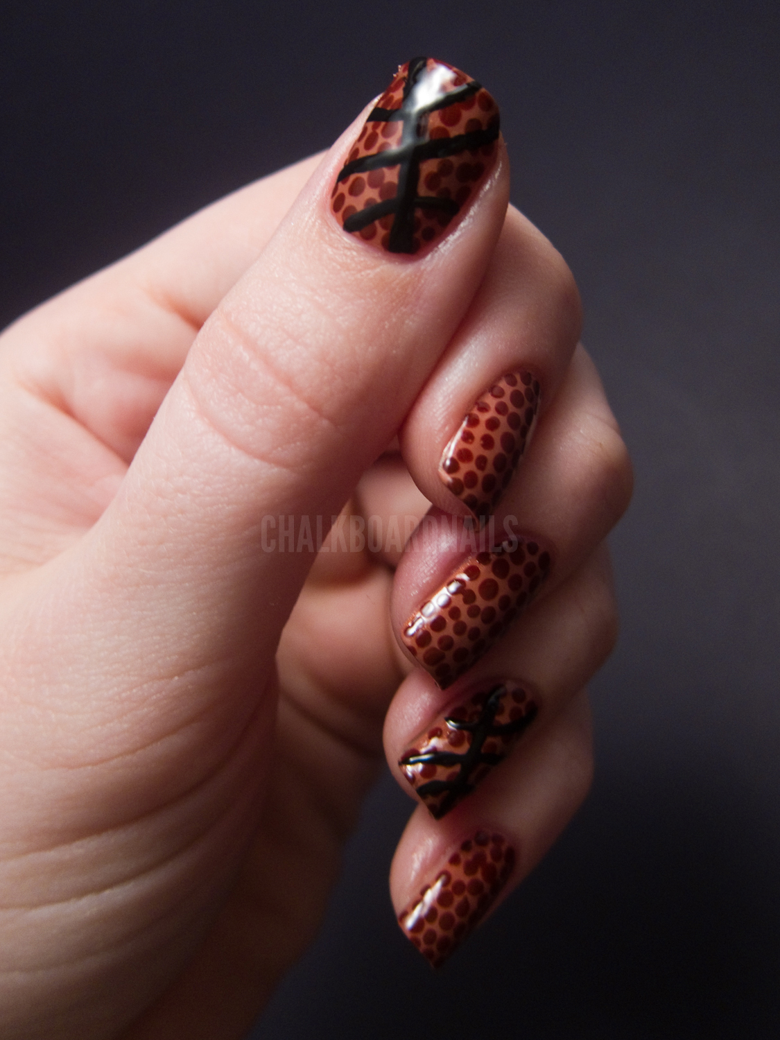 Basketball Nails Chalkboard Nails Nail Art Blog - Basketball Nails Chalkboard Nails Nail Art Blog