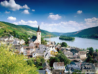 Lorch Village, Hesse, Rhine River, Germany wallpapers