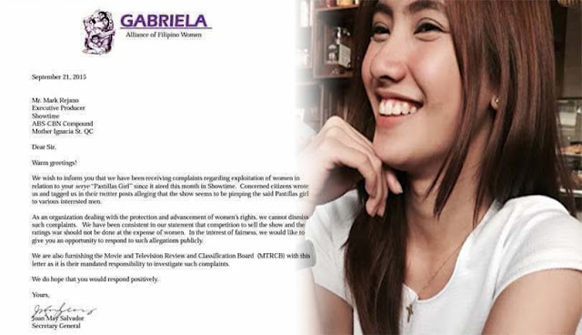 Gabriela Partylist Calls Out Its Showtime Regarding the Show's 'Pimping' of Pastillas Girl