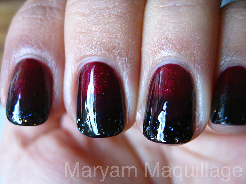 Maryam Maquillage: Black Blood Ombre Nails