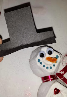 egg carton snowman craft for kids