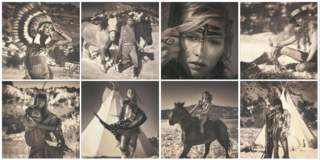 Klumm Native American cultural appropriation photo shoot