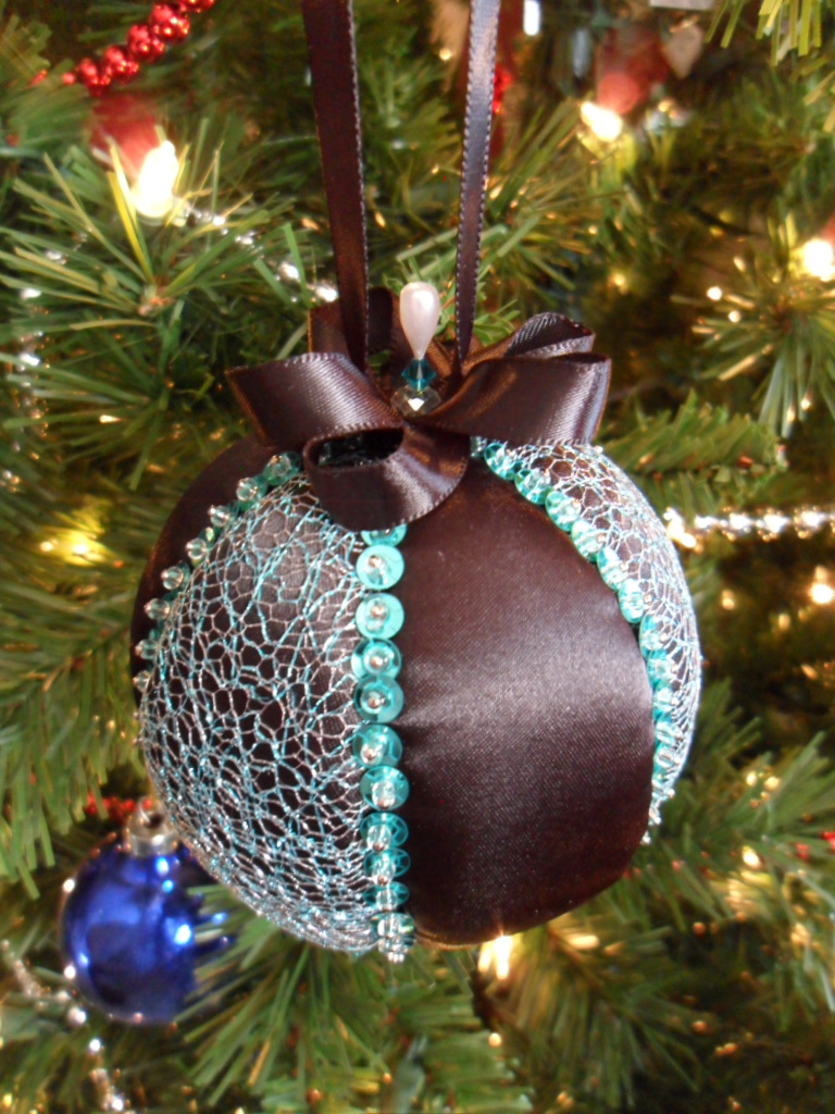 Sara Anne Creations Fabric covered Christmas Ornament!