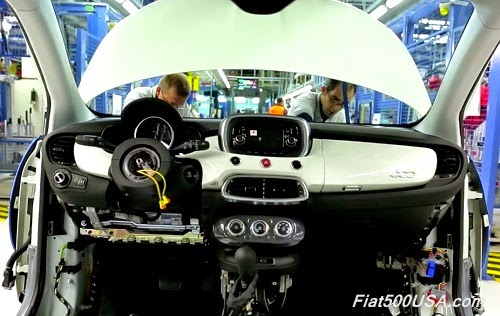 Fiat 500X Interior View on Assembly Line