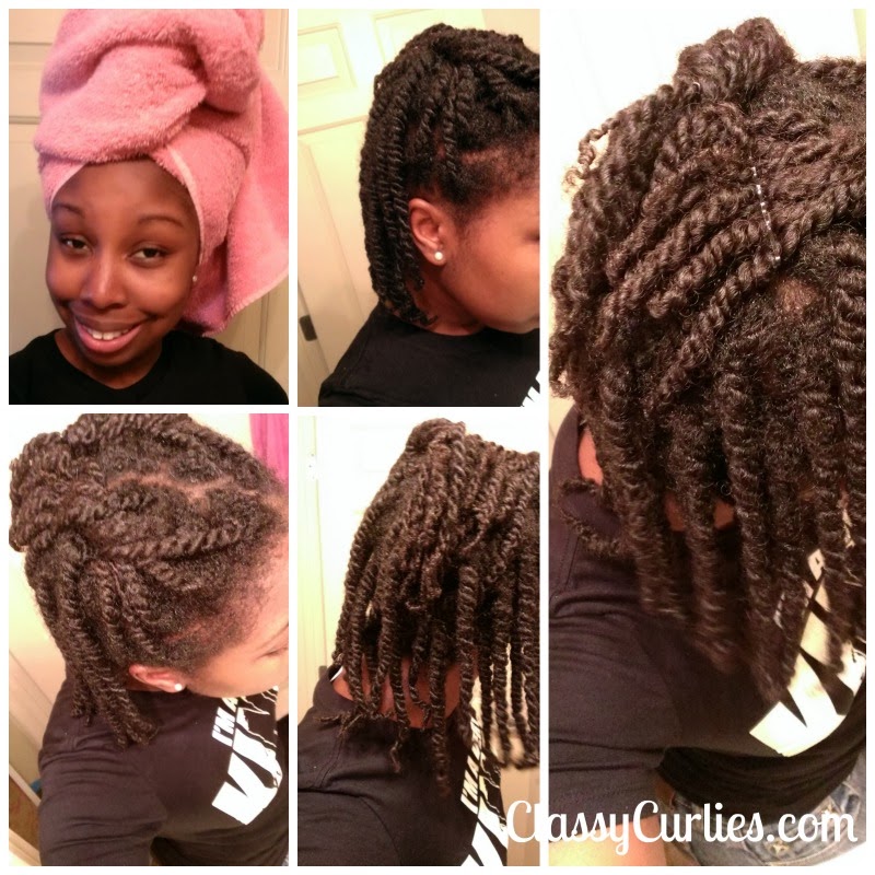 Natural Hair Wash Day And Two Strand Twists Classycurlies Diy