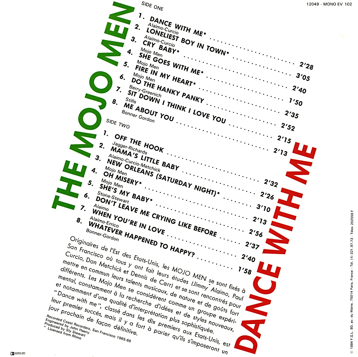 The Mojo Men - Dance With Me / Loneliest Boy In Town The Mojo Men - Dance With Me / Loneliest Boy In Town