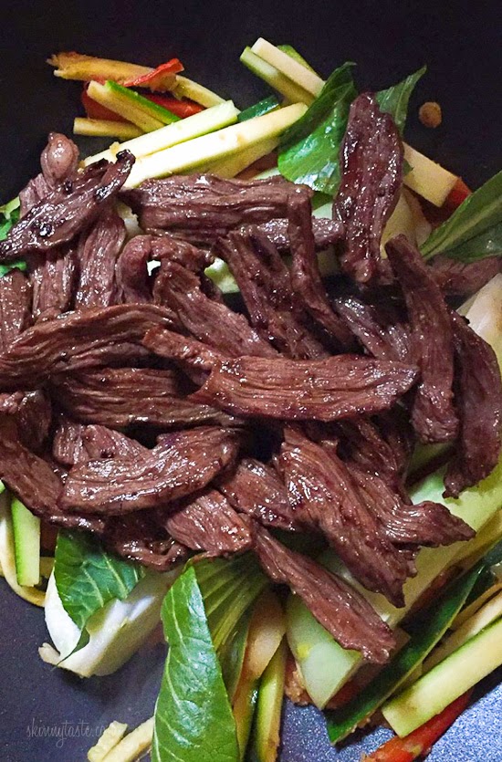 Skirt Steak, Baby Bok Choy and Zucchini StirFry Information Society