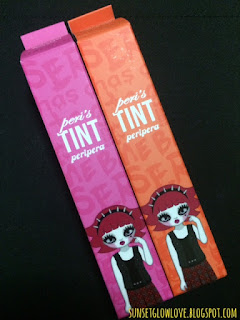 Peripera Peri's Tint Marker Orange Stain and Pink Stain boxes