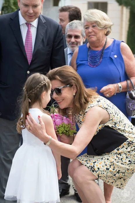 Princess Caroline of Hanover and Prince Albert II of Monaco attended the International "Concours de Bouquets" (Bouquet Competition)