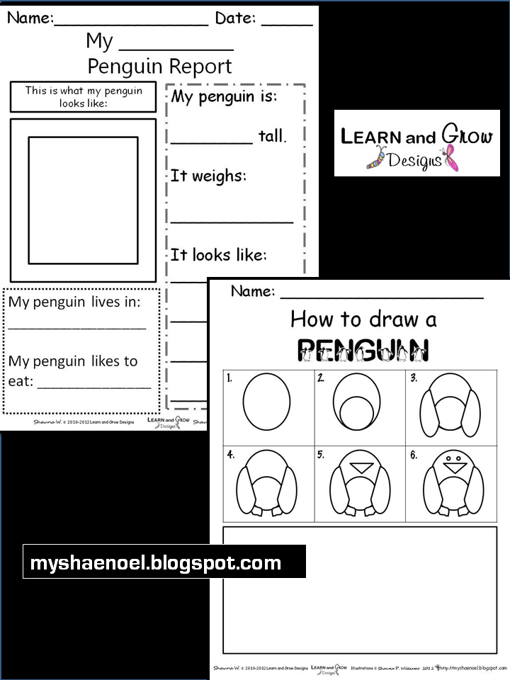 Learn and Grow Designs Website: "Let's Learn about Penguins Unit" for