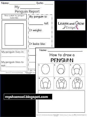 Learn and Grow Designs Website: "Let's Learn about Penguins Unit" for