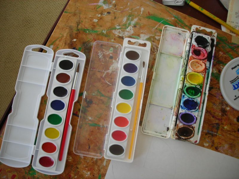 Prang Watercolor Set 8 Oval Pan Paint Set for Kids or Adults With