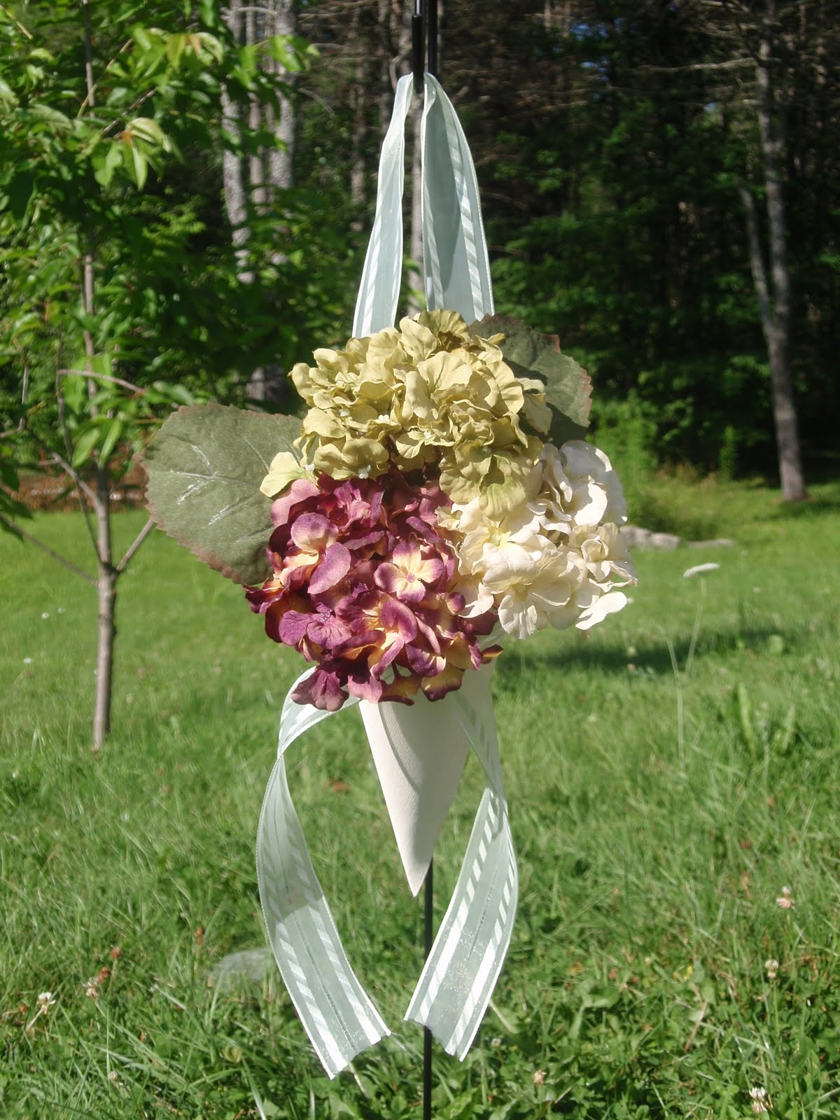 Our Day (In the Making) DIY Wedding Arch and Flower Cones