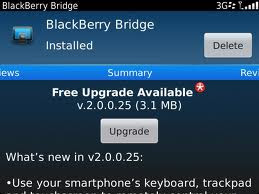 BlackBerry Bridge Updated v2.0.0.25 for PlayBook