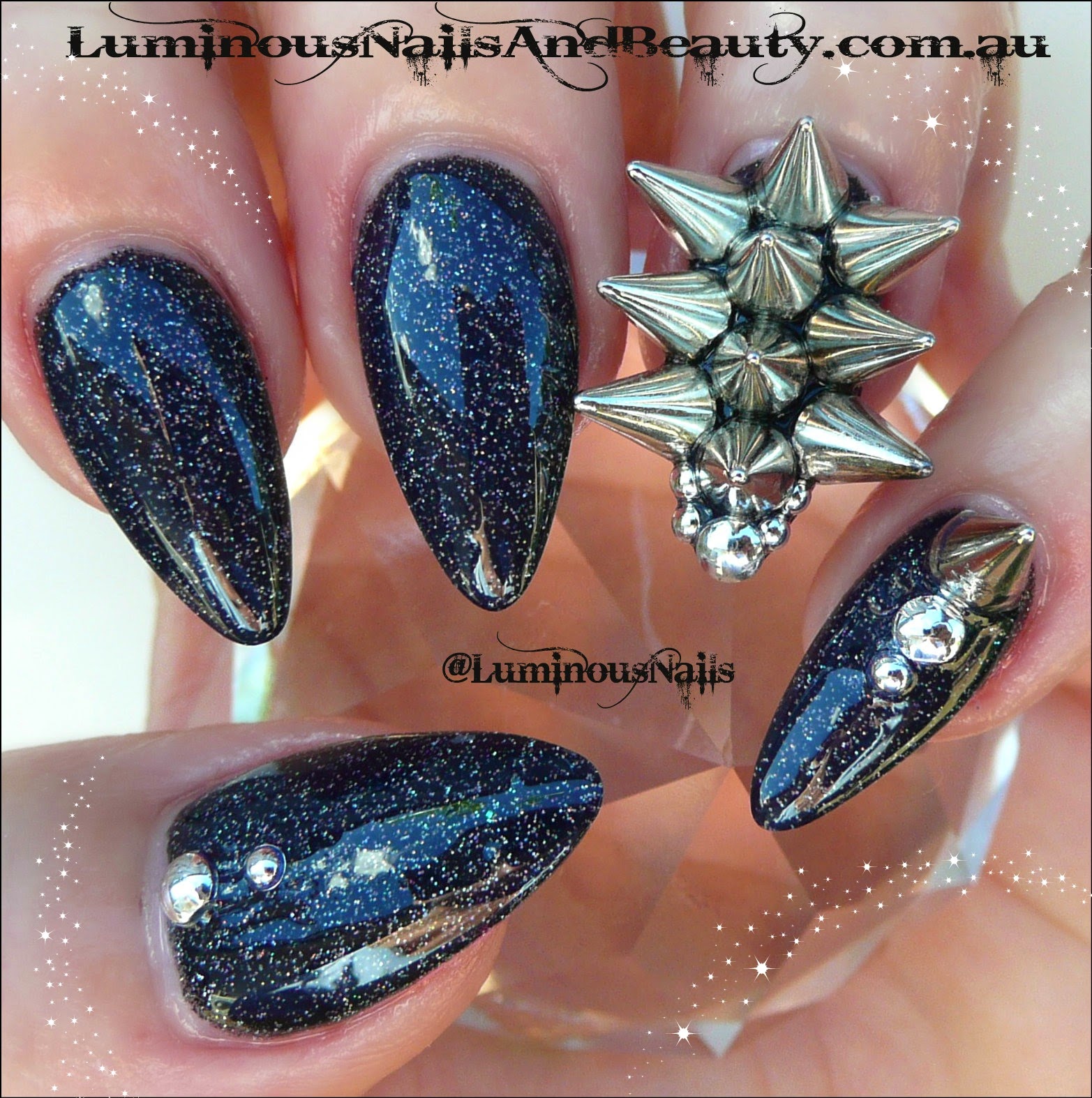Luminous Nails Inspired by the 80's "Rock Star Nails"