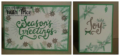 Artful Stampin Up Ruth Trice Card Craft paper Berry Merry Christmas Joy Seasons greetings