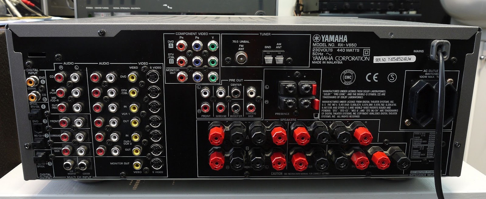Yamaha RXV650 AV Receiver AudioBaza