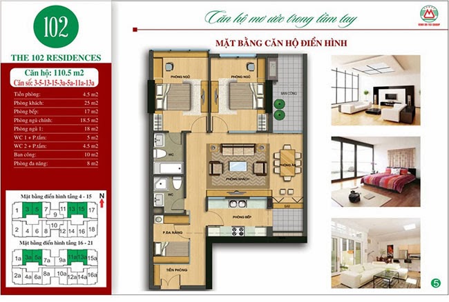thiết kế căn 110m2
