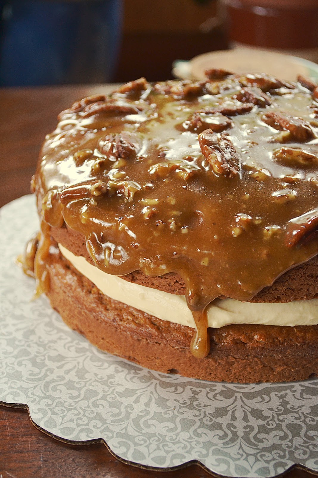Gluten Free Gypsy Pumpkin Cake with Cream Cheese Mousse and Maple