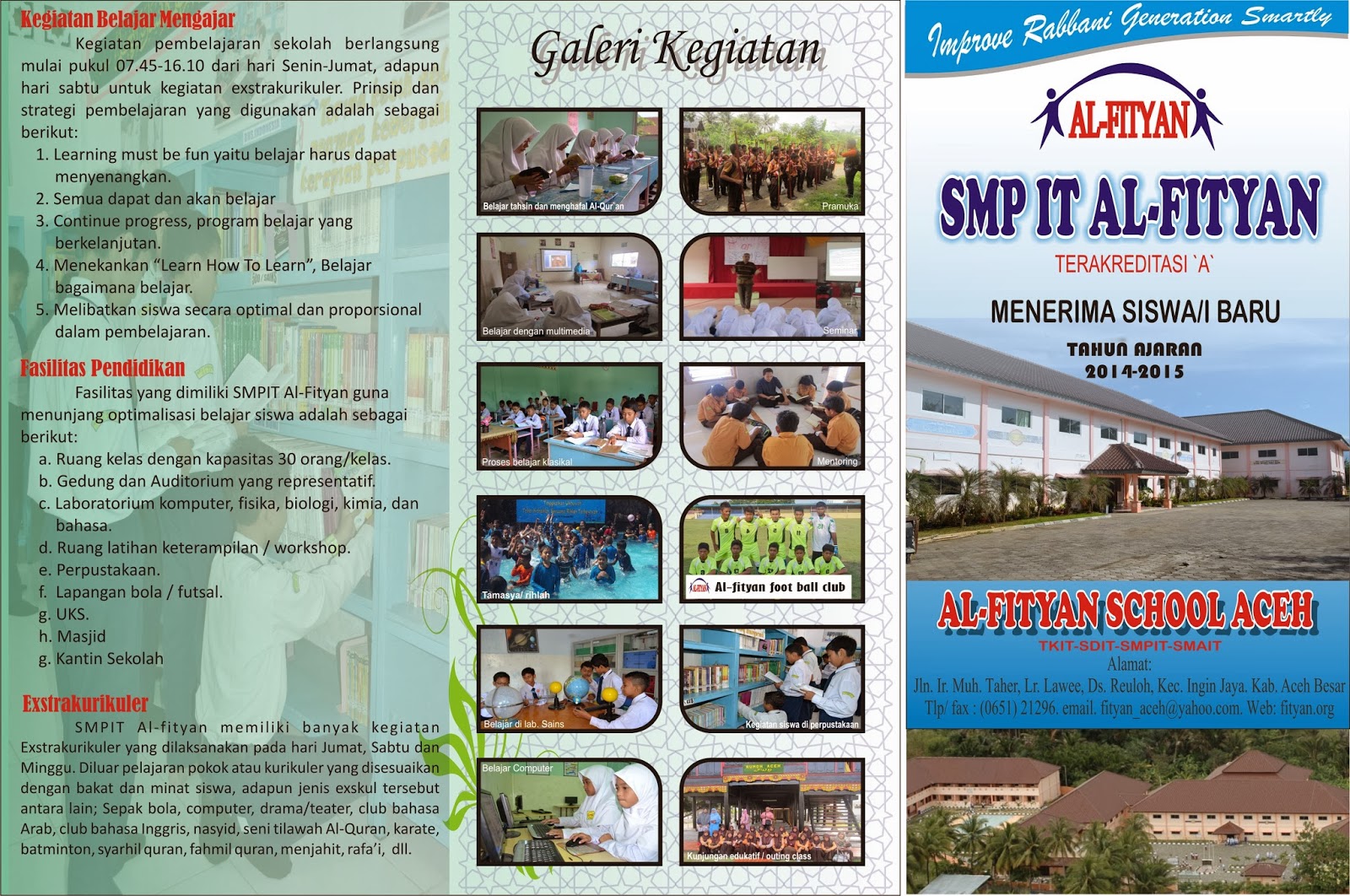 Penerimaan Siswa Baru SMP IT Al Fityan School Aceh 20142015