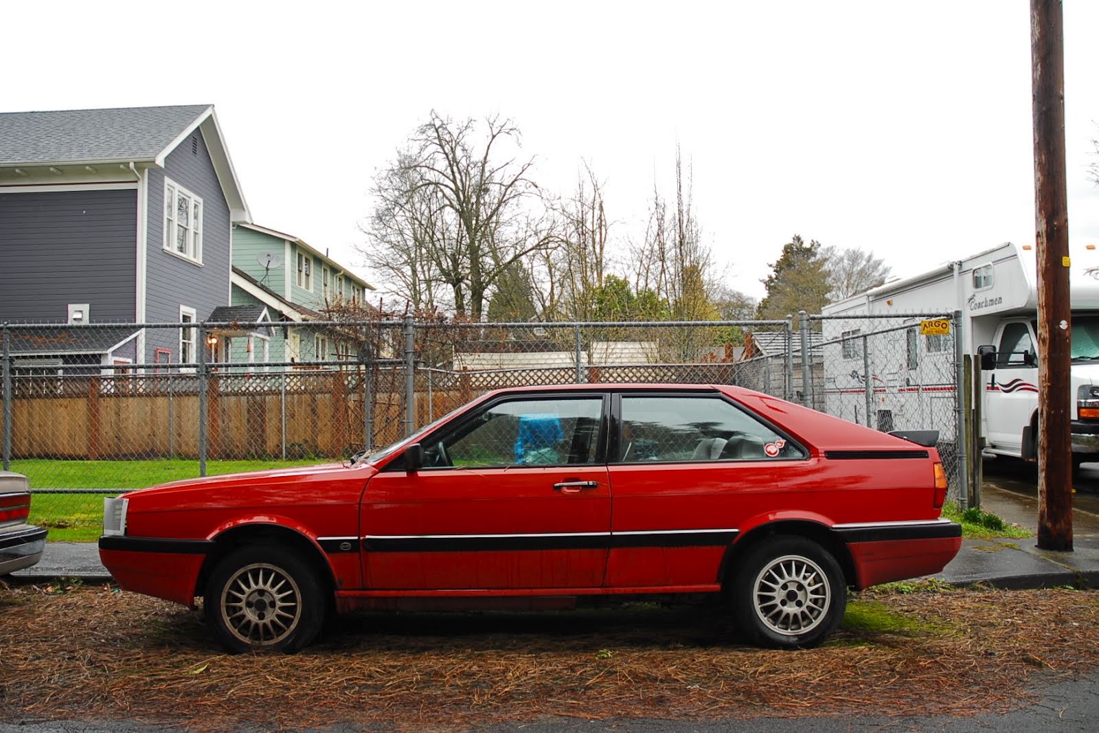 OLD PARKED CARS. 1986 Audi Coupé GT.
