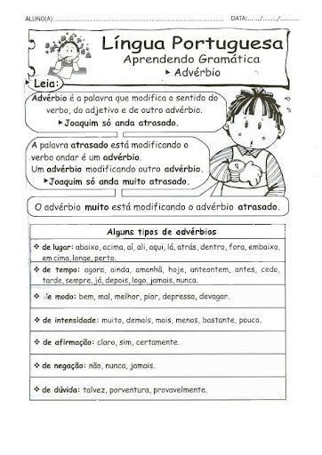 PORTAL ESCOLA: ATIVIDADES GRAMÁTICA/ORTOGRAFIA 3° 4° 5° ANOS LÍNGUA