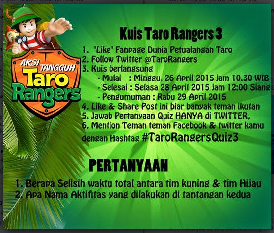 Kuis Taro Rangers 3 Berhadiah PSP & Nokia Asha Kuis Taro Rangers 3 Berhadiah PSP & Nokia Asha