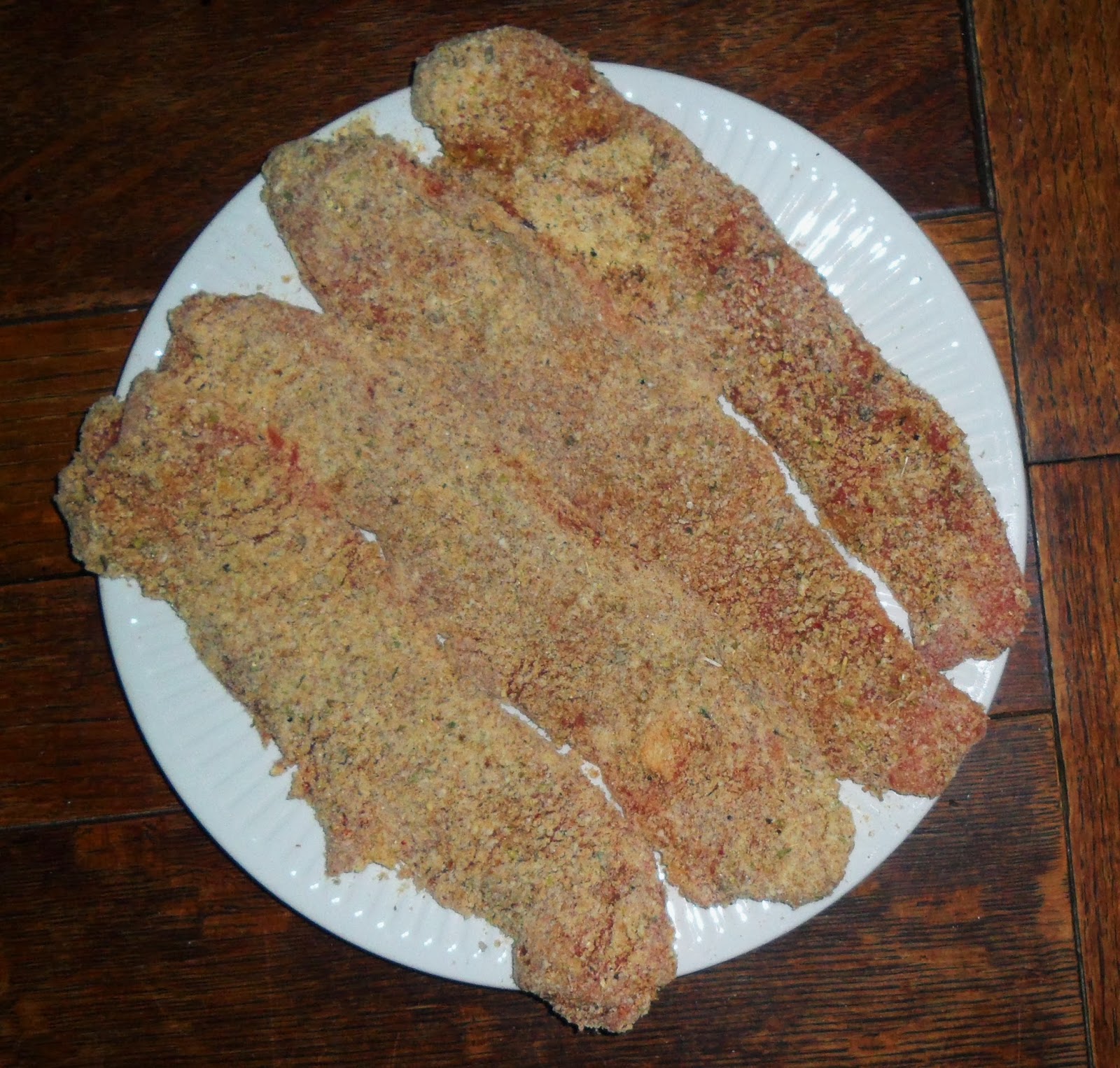 Food By Bram Breaded Veal Scallopini with Blanched Purple Asparagus