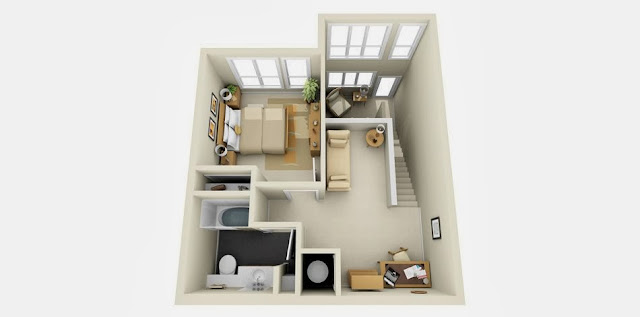 Amazing 3D House Plans with Furniture Details Collection 2