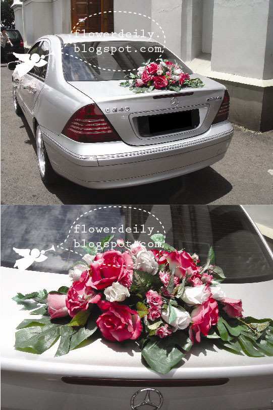 flower daily blog: Inspiration: Wedding Car with Teddy Bear