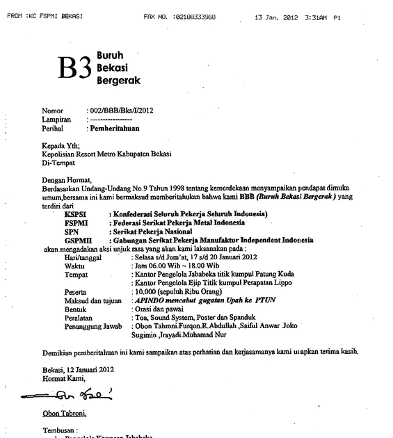 Polling Bekasi Demo Buruh Bekasi Bergerak 16 20 Januari