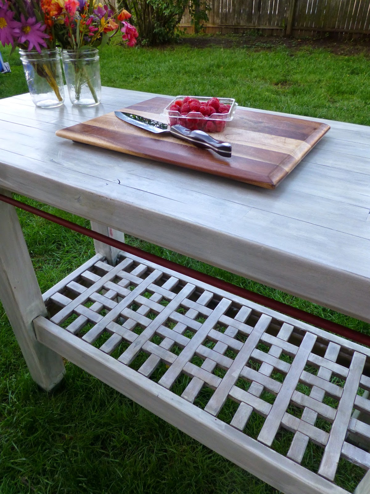 Barnwood and Bangles Bringing Life Back into this Outdoor Work Table